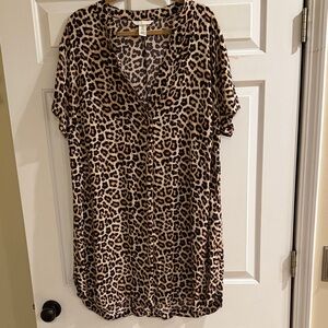 H&M Leopard Print V-Neck Dress